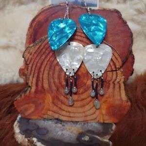 Guitar pick Gypsy Boho hippy Festival earrings